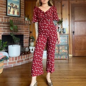 Reformation Red Jumpsuit